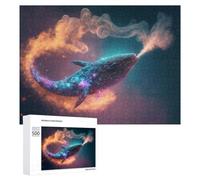 Puzzle pour Adultes 500 PCS Whale in Cosmic Dreamscape-2 Puzzle pour Adultes, Jeu De Réflexion, Cadeau pour Femmes, Activités Amusantes À La Maison, 500 PCS