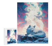 Puzzle pour Adultes 500 PCS White Wolf in A Dreamy Landscape Puzzles pour Adolescents Jeux De Société Difficile Difficile Est Idéal comme Cadeau 500 PCS