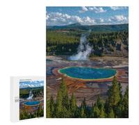Puzzle pour Adultes 500 PCS Yellowstone Grand Prismatic Spring Puzzles pour Adultes Cadeau d'anniversaire Jeu D'interaction Parent-Enfant Jeu Intellectuel 500 PCS