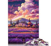 Puzzle pour Adultes 500 pièces Champs de Lavande en Provence, France29 Puzzles pour Adultes Puzzle pour Adolescents Jeu de Puzzle Jouet Cadeau 500 pièces (52 x 38 cm)