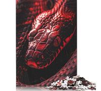 Puzzle pour Adultes 500 pièces Cobra Rouge Cramoisi Puzzle en Bois pour Adultes et Enfants, Jouet éducatif 500 pièces (52 x 38 cm)
