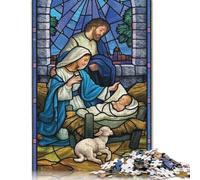 Puzzle pour Adultes 500 pièces Crèche de Noël Magique Puzzles pour Adultes Puzzle pour Adolescents Jeu de Puzzle Jouet Cadeau 500 pièces (52x38cm)