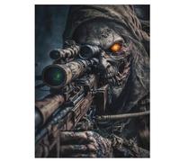 Puzzle pour Adultes 500 Pièces Dead Army Zombie Soldier Puzzles en Bois Créatifs-Jeu Pratique -Décoration Familiale 55×41cm
