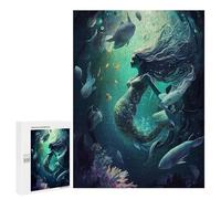 Puzzle pour adultes 500 pièces Mermaid Underwater Puzzle pour adolescents, jeu de réflexion, analyse et logique 500 pièces
