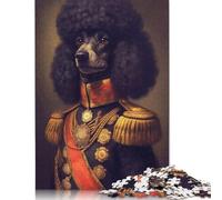 Puzzle pour Adultes 500 pièces, Puzzle Caniche Noir, Jouet éducatif, pour Adultes et Enfants, Décoration intérieure 500 pièces (52x38cm)