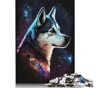 Puzzle pour Adultes 500 pièces, Puzzle Husky Galaxie, Jouet éducatif, pour Adultes et Enfants, Décoration intérieure 500 pièces (52x38cm)