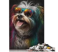 Puzzle pour Adultes 500 pièces Tête de Lion Artistique Puzzle rectangulaire pour Adultes et Puzzles en Bois Décoration familiale 500 pièces (52x38cm)