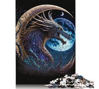 Puzzle pour Adultes 500 pièces, thème Galaxie et Lotus, en Bois, décoration intérieure, 52 x 38 cm