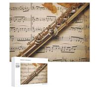 Puzzle pour adultes 520 pièces Flûte musicale difficile Puzzle en bois parfait pour les soirées de jeu. Puzzle fini de 52,8 x 38,1 cm