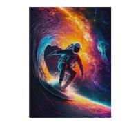 Puzzle pour Adultes 52x38cm/1000pcs Astronaut Surfing Cosmic Wave -2 Puzzle De Réflexion pour Adultes, Jeu De Puzzle, Modèle À Assembler, Idéal comme Cadeau 52x38cm/1000pcs