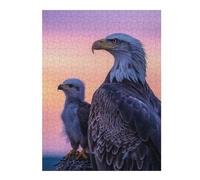 Puzzle pour Adultes 52x38cm/1000pcs Bald Eagle and Chick Puzzle pour Adultes - Jeux Relaxants, Décoration Murale, Activités Amusantes À La Maison, 52x38cm/1000pcs