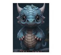 Puzzle pour Adultes 52x38cm/1000pcs Blue Tiny Dragon Puzzle pour Adultes Jeux Relaxants Décoration Intérieure Difficile Et Stimulant 52x38cm/1000pcs