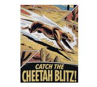 Puzzle pour Adultes 52x38cm/1000pcs Cheetah Blitz Comic Art Puzzle pour Adultes Jeux Relaxants Anti-Stress Cadeaux Uniques pour Anniversaire Et Noël 52x38cm/1000pcs