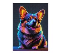 Puzzle pour Adultes 52x38cm/1000pcs Corgi Dog Neon Casse-tête pour Adolescents Jeu De Réflexion Analyse Et Logique Jeu Stimulant Cadeaux 52x38cm/1000pcs