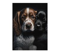 Puzzle pour Adultes 52x38cm/1000pcs English Cocker Spaniel Duo Puzzles pour Adolescents : Jouets Anti-Stress, Amusants Et Humoristiques, Difficiles Et Stimulants 52x38cm/1000pcs