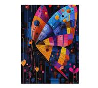 Puzzle pour Adultes 52x38cm/1000pcs Expressionist Geometry Butterfly Puzzles pour Adultes - Jouets Anti-Stress - Découpe De Précision - Cadeaux Uniques pour Anniversaire Et Noël 52x38cm/1000pcs