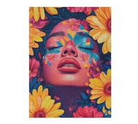 Puzzle pour Adultes 52x38cm/1000pcs Floral Fusion Artwork Jeu Manuel pour Adultes Décoration Idéale Interaction Parent-Enfant 52x38cm/1000pcs