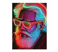 Puzzle pour Adultes 52x38cm/1000pcs Glow Wave Santa Puzzle pour Adultes Jeux De Détente pour S'amuser en Famille Interaction Parent-Enfant 52x38cm/1000pcs