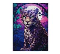 Puzzle pour Adultes 52x38cm/1000pcs Leopard Monnlight Night Puzzle Jeux De Détente Décoration Intérieure Cadeaux Uniques pour Anniversaire Et Noël 52x38cm/1000pcs