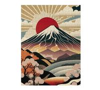 Puzzle pour Adultes 52x38cm/1000pcs Mount Fuji Retro Pop Art Casse-tête pour Adolescents Jeu De Réflexion Analyse Et Logique Jeu Stimulant Cadeaux 52x38cm/1000pcs