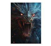 Puzzle pour Adultes 52x38cm/1000pcs Mystical Screaming Dragon Puzzle pour Adultes Jeux Amusants Course De Vitesse Manuelle Cadeaux Uniques pour Anniversaire Et Noël 52x38cm/1000pcs