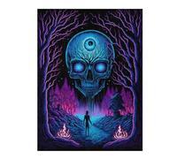 Puzzle pour Adultes 52x38cm/1000pcs Neon Forest The Enchanted Path Jeux De Société pour Adultes Cadeaux pour Femmes Cadeaux Uniques pour Anniversaire Et Noël 52x38cm/1000pcs