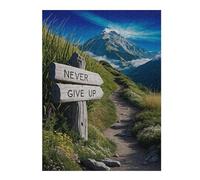 Puzzle pour Adultes 52x38cm/1000pcs Never Give Up Puzzle pour Adultes Jeux De Détente pour S'amuser en Famille Interaction Parent-Enfant 52x38cm/1000pcs