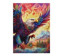 Puzzle pour Adultes 52x38cm/1000pcs Pièces Puzzle Colorful Eagle Artwork-1 Puzzles pour Adultes - Décoration Murale - Difficile Et Stimulant À Compléter 52x38cm/1000pcs