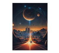 Puzzle pour Adultes 52x38cm/1000pcs Pièces Puzzle Interstellar Highway to The Future Puzzles pour Adultes - Décoration Murale - Difficile Et Stimulant À Compléter 52x38cm/1000pcs