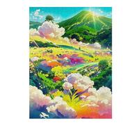 Puzzle pour Adultes 52x38cm/1000pcs Pièces Puzzle Rainbow Fields of Dreams Puzzle pour Adultes Jeux Relaxants Cadeaux pour Femmes, Amis Et Famille 52x38cm/1000pcs