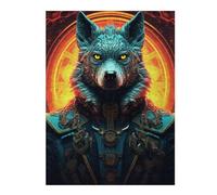 Puzzle pour Adultes 52x38cm/1000pcs Pièces Puzzle Steampunk Wolf Armor Puzzles pour Adultes - Décoration Murale - Difficile Et Stimulant À Compléter 52x38cm/1000pcs