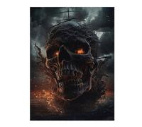 Puzzle pour Adultes 52x38cm/1000pcs Pirate Ship Skull Puzzles pour Adultes Jeux Relaxants, Amusants Et Humoristiques Cadeaux d'anniversaire Et Cadeaux Uniques 52x38cm/1000pcs