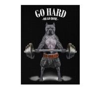Puzzle pour Adultes 52x38cm/1000pcs Pit Bull Dog Weightlifting Puzzles pour Adultes, Jeu De Réflexion, Cadeau d'anniversaire, Cadeaux Uniques 52x38cm/1000pcs