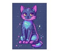 Puzzle pour Adultes 52x38cm/1000pcs Pixel Cat Puzzle pour Adultes, Jouet, Décoration Murale, Décoration Parfaite, Jeu Stimulant, Cadeaux 52x38cm/1000pcs