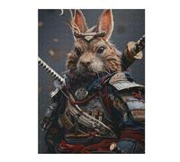 Puzzle pour Adultes 52x38cm/1000pcs Rabbit Samurai Warrior Puzzle pour Adultes Jeu Pratique D'analyse Et De Logique Difficile Et Stimulant 52x38cm/1000pcs