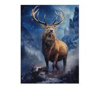 Puzzle pour Adultes 52x38cm/1000pcs Scottish Deer Stag Puzzle pour Adultes Jeux Relaxants Assemblage De Motifs Cadeaux Uniques pour Anniversaire Et Noël 52x38cm/1000pcs