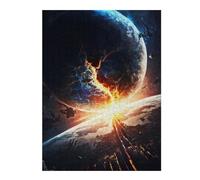 Puzzle pour Adultes 52x38cm/1000pcs Shattered Solar System Puzzle pour Adultes - Jeux Relaxants, Décoration Murale, Activités Amusantes À La Maison, 52x38cm/1000pcs