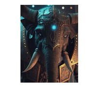 Puzzle pour Adultes 52x38cm/1000pcs Steampunk Elephant Armor Puzzle De Réflexion pour Adultes, Jeu De Puzzle, Modèle À Assembler, Idéal comme Cadeau 52x38cm/1000pcs