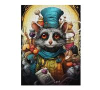 Puzzle pour Adultes 52x38cm/1000pcs Steampunk Raccoon Chef Puzzle pour Adultes - Jouets À Monter Soi-même - Cadeaux pour Femmes - Cadeaux Uniques pour Anniversaire Et Noël 52x38cm/1000pcs