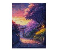 Puzzle pour Adultes 52x38cm/1000pcs Sunset Torii Gate Puzzles pour Adultes Jeux Relaxants Qui Améliorent La Mémoire Cadeaux Uniques pour Un Anniversaire Et Noël 52x38cm/1000pcs