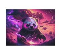 Puzzle pour Adultes 52x38cm/1000pcs Thundering Panda Storm -1 Jeu Manuel pour Adultes Décoration Idéale Interaction Parent-Enfant 52x38cm/1000pcs