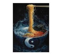 Puzzle pour Adultes 52x38cm/1000pcs Yin and Yang Ramen Casse-tête pour Adolescents Jeu De Réflexion Analyse Et Logique Jeu Stimulant Cadeaux 52x38cm/1000pcs