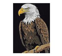 Puzzle pour Adultes 52x38cm/1000pcsBald Eagle Bird Casse-tête pour Adolescents, Jeu De Réflexion, Course De Vitesse Manuelle, Cadeaux Uniques d'anniversaire Et De Noël 52x38cm/1000pcs