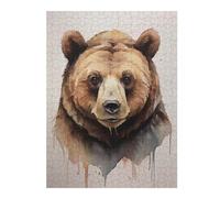 Puzzle pour Adultes 52x38cm/1000pcsBear Watercolor Casse-tête pour Adolescents, Jeu De Réflexion, Course De Vitesse Manuelle, Cadeaux Uniques d'anniversaire Et De Noël 52x38cm/1000pcs