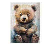 Puzzle pour Adultes 52x38cm/1000pcsBear Watersketch Puzzles pour Adultes Jeux Relaxants Qui Améliorent La Mémoire Cadeaux Uniques pour Un Anniversaire Et Noël 52x38cm/1000pcs