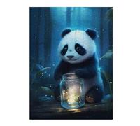Puzzle pour Adultes 52x38cm/1000pcsCute Panda Bear Glow Casse-tête pour Adolescents, Jeu De Réflexion, Course De Vitesse Manuelle, Cadeaux Uniques d'anniversaire Et De Noël 52x38cm/1000pcs