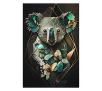 Puzzle pour Adultes 75x50cm/1000pcs Abstract Koalas Leaf Puzzle pour Adultes Jeux Relaxants Décoration Parfaite Cadeaux Uniques pour Un Anniversaire Et Noël 75x50cm/1000pcs