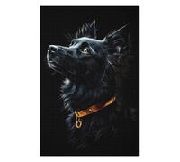 Puzzle pour Adultes 75x50cm/1000pcs Black & Gold Australian Shepherd Puzzles pour Adultes, Jeu De Réflexion, Cadeau d'anniversaire, Cadeaux Uniques 75x50cm/1000pcs