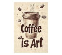 Puzzle pour Adultes 75x50cm/1000pcs Coffee is Art Illustration Puzzle pour Adultes Jeux De Détente pour S'amuser en Famille Interaction Parent-Enfant 75x50cm/1000pcs