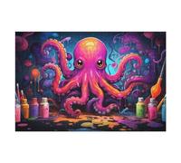 Puzzle pour Adultes 75x50cm/1000pcs Colorful Octopus Artwork -1 Puzzle pour Adultes - Décoration Murale - Décoration Parfaite - Cadeaux Uniques d'anniversaire Et De Noël 75x50cm/1000pcs
